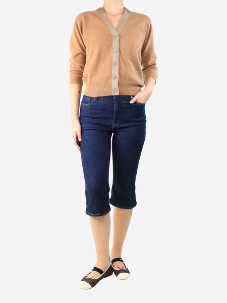 Dark blue cropped jeans - size UK 10 alternate image