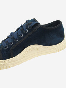 Chanel Dark blue velvet trainers - size EU 36.5