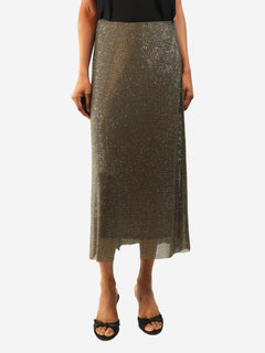 Grey rhinestone midi skirt - size S Skirts Samsoe Samsoe 