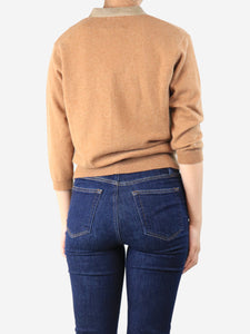 Jumper 1234 Biscuit cashmere cardigan - size UK 10