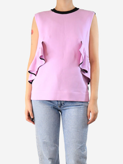 Purple sleeveless ruffled crepe top - size UK 10 Tops Marni 