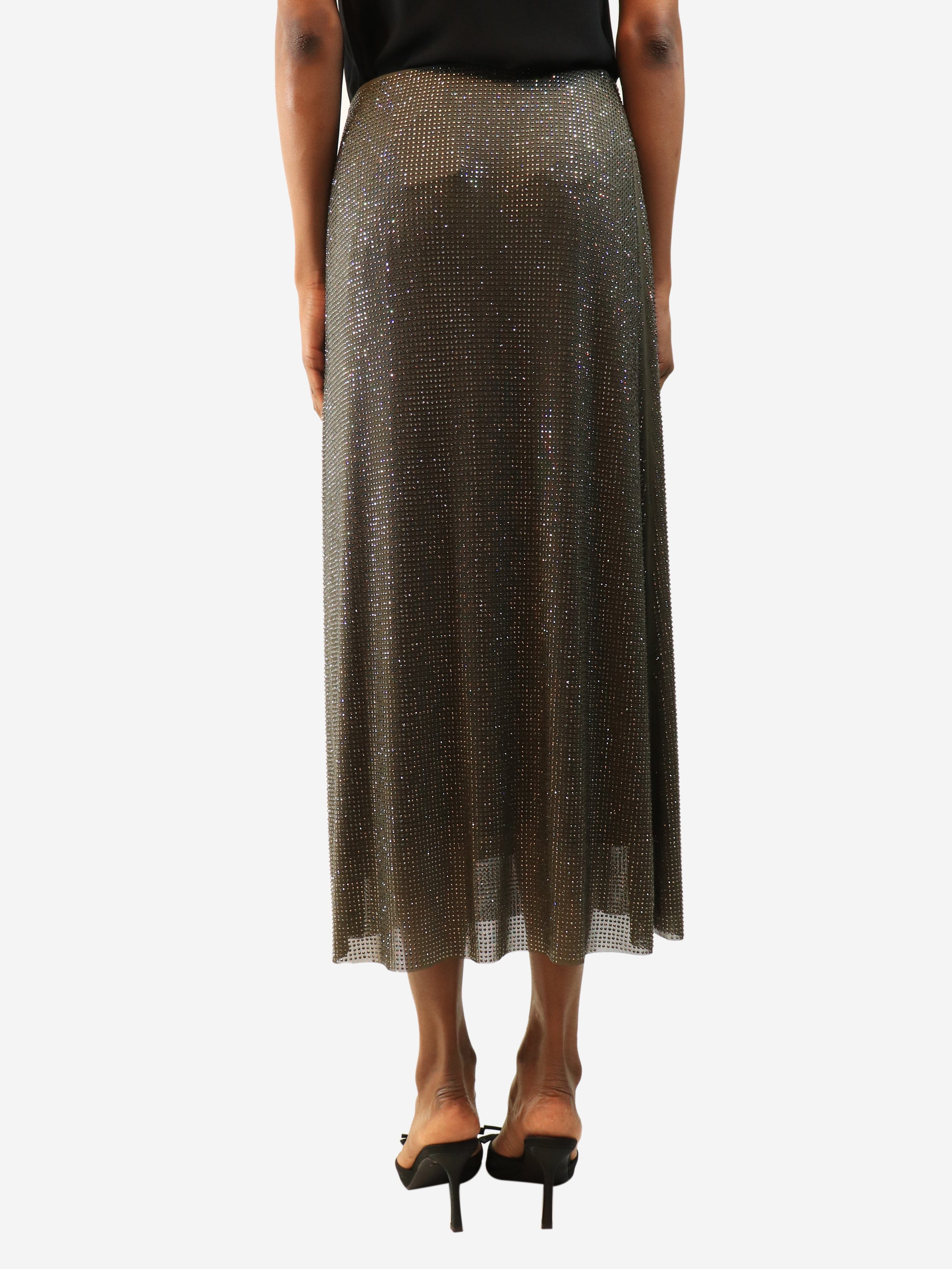 Grey rhinestone midi skirt - size S Skirts Samsoe Samsoe 