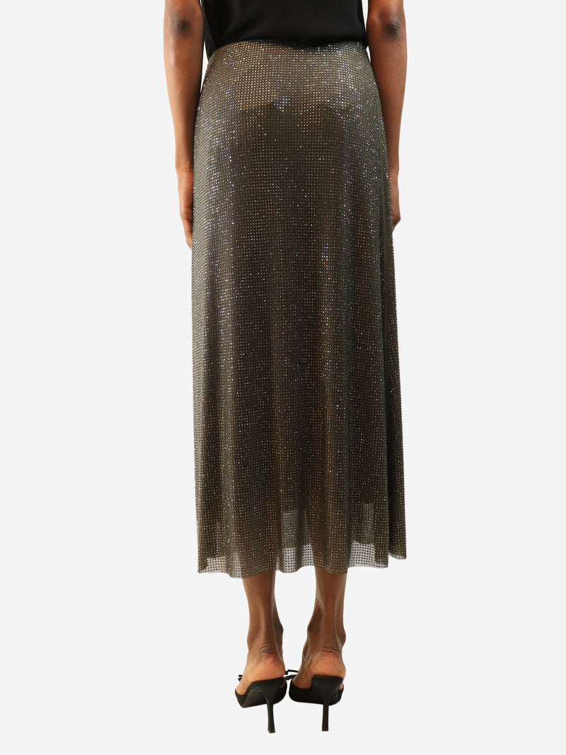 Grey rhinestone midi skirt - size S Skirts Samsoe Samsoe 
