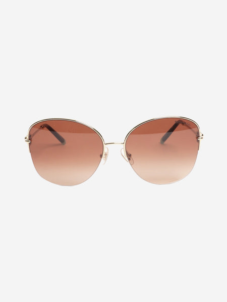 Gold square sunglasses product image