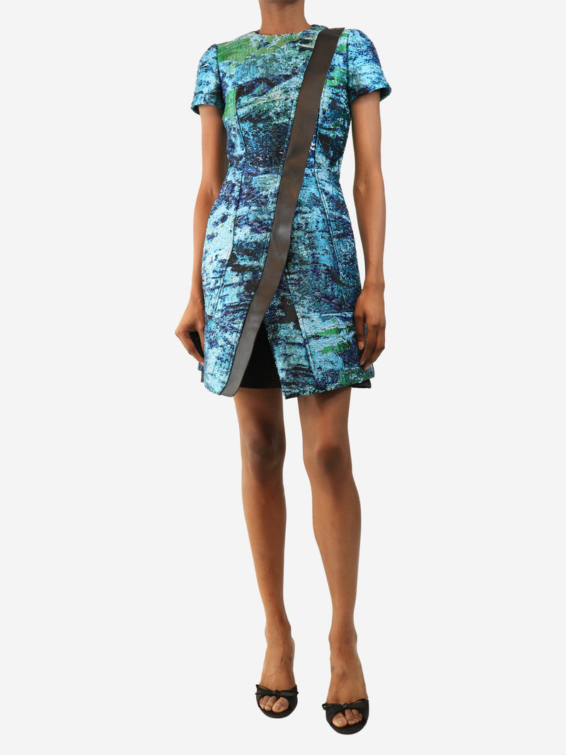 Blue tweed embroidered dress - size UK 4 Dresses Proenza Schouler 