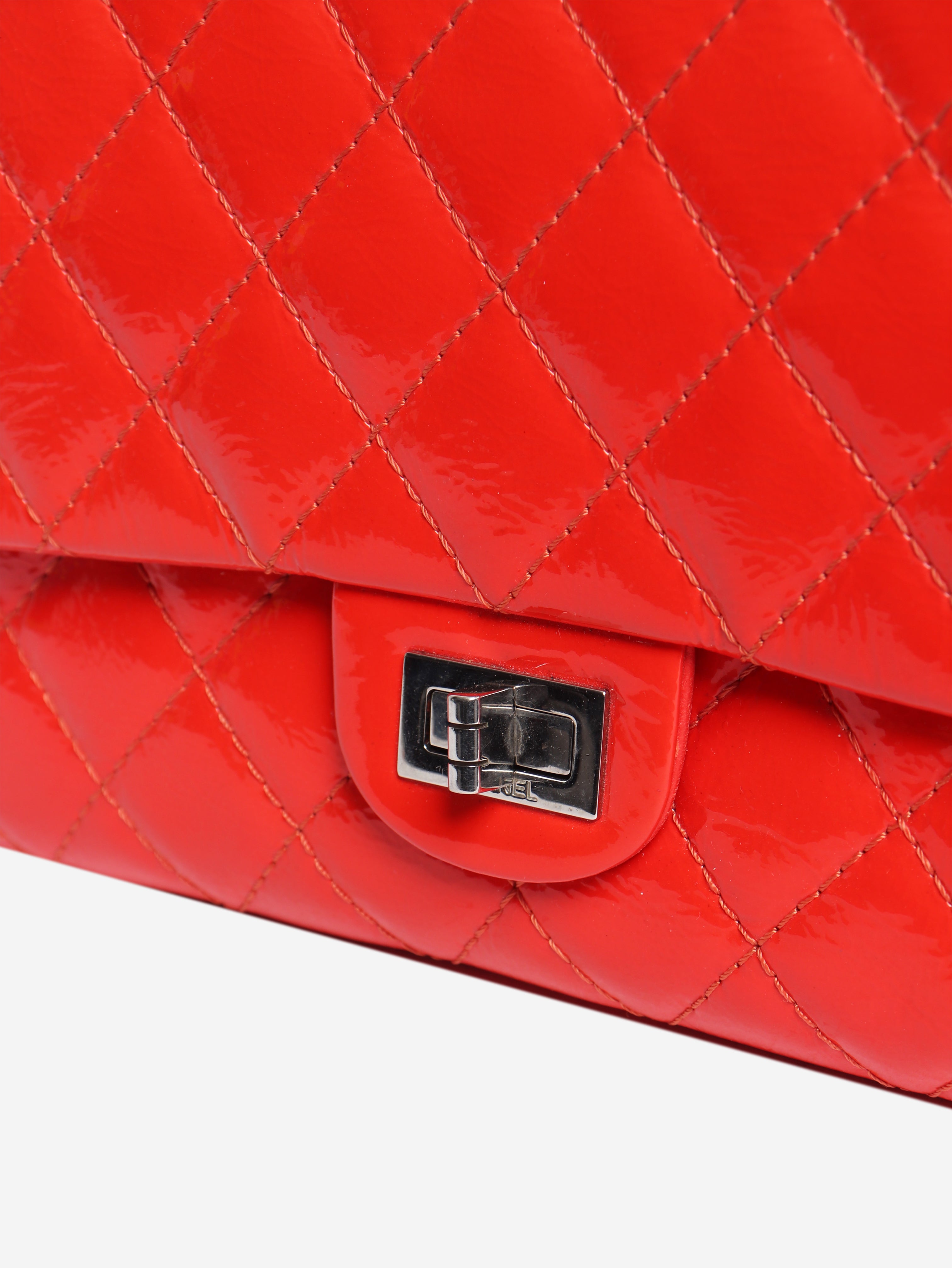 Red 2.55 reissue double flap bag