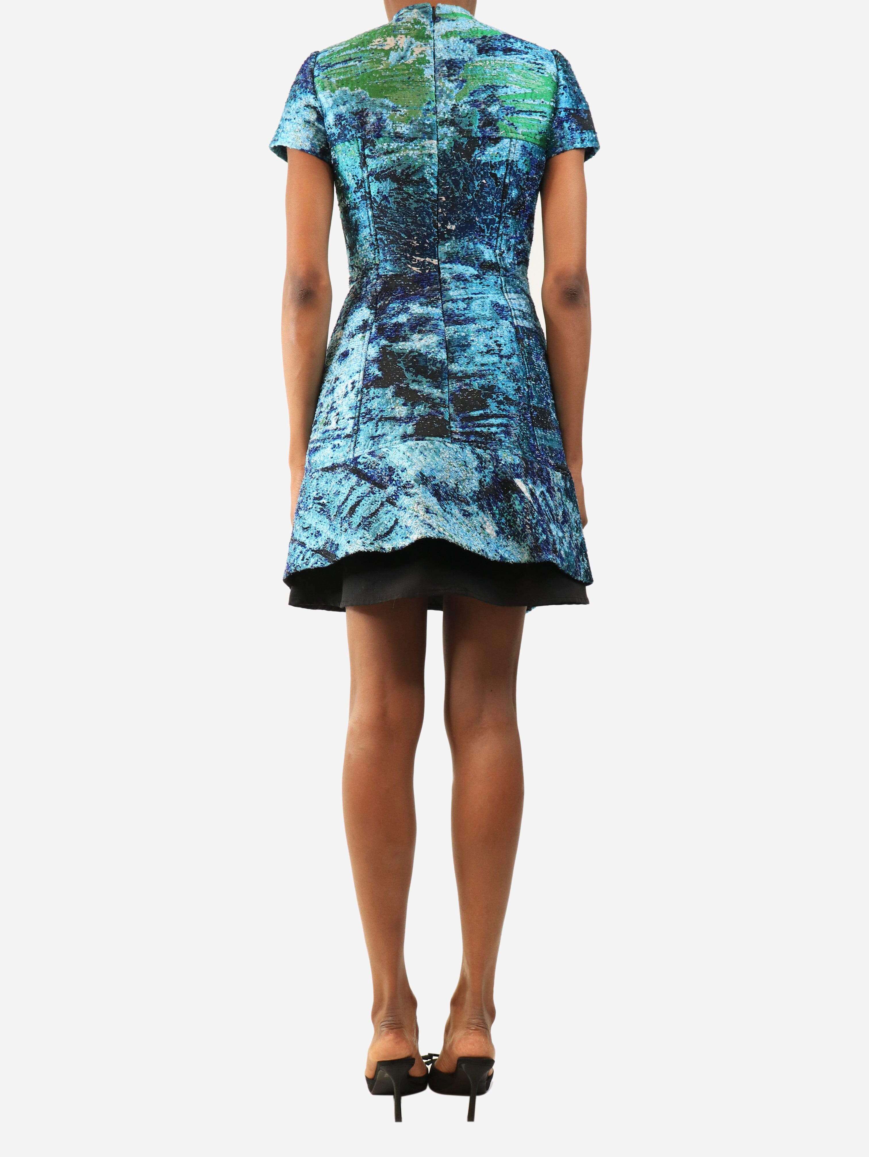 Blue tweed embroidered dress - size UK 4 Dresses Proenza Schouler 