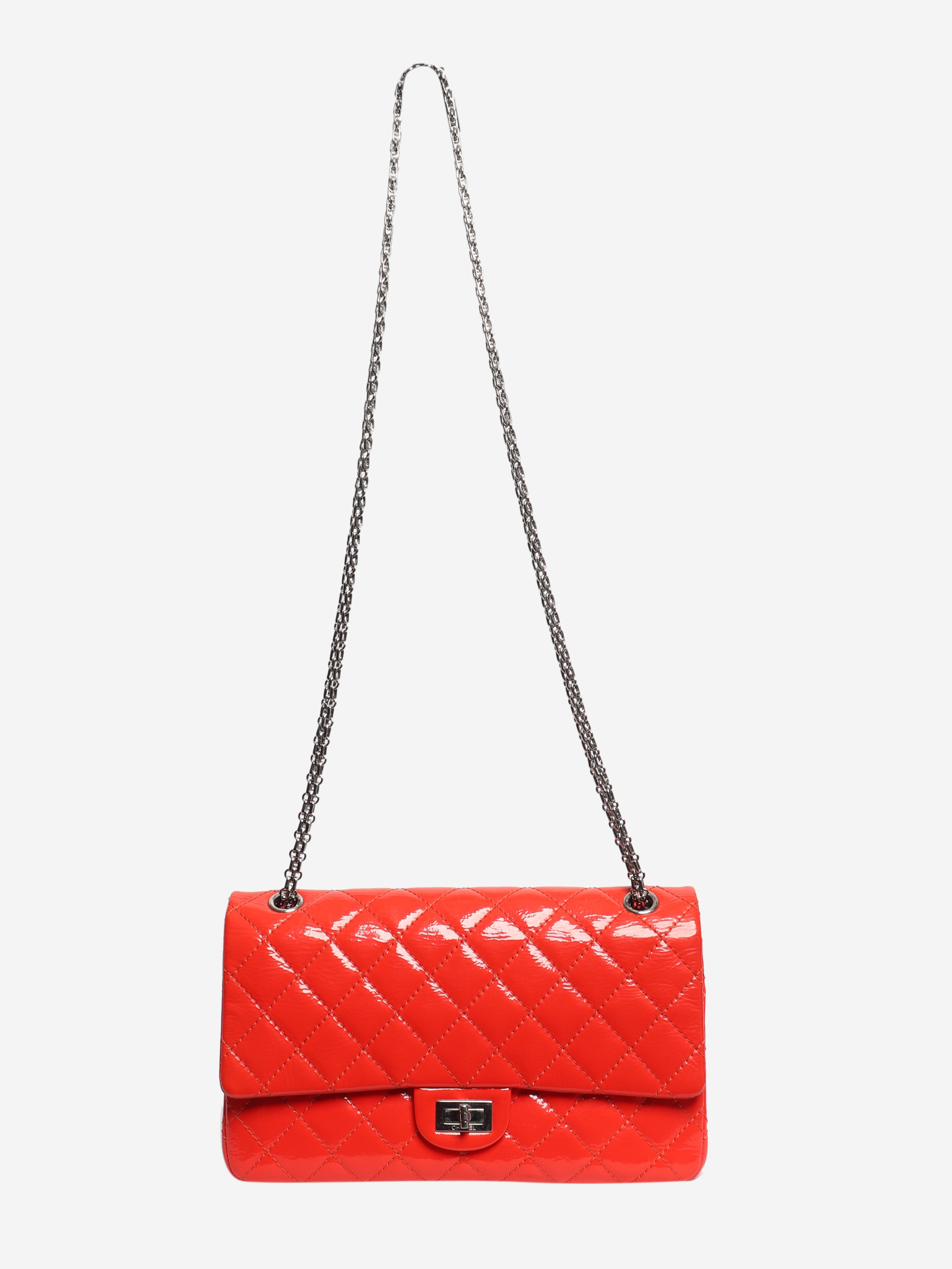 Red 2.55 reissue double flap bag