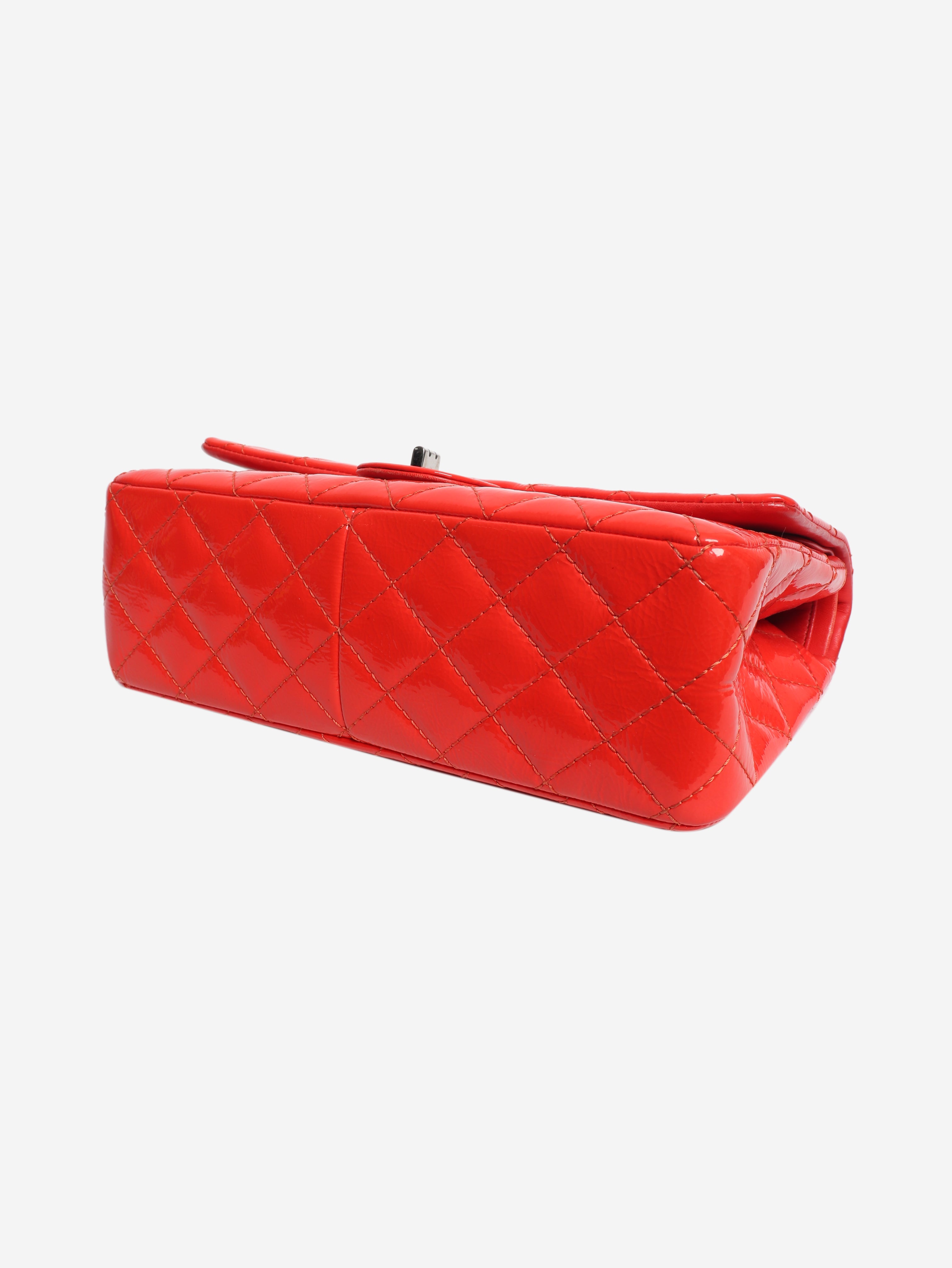 Red 2.55 reissue double flap bag