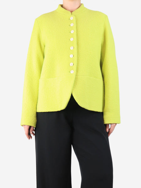Neon yellow boiled wool jacket - size L product image
