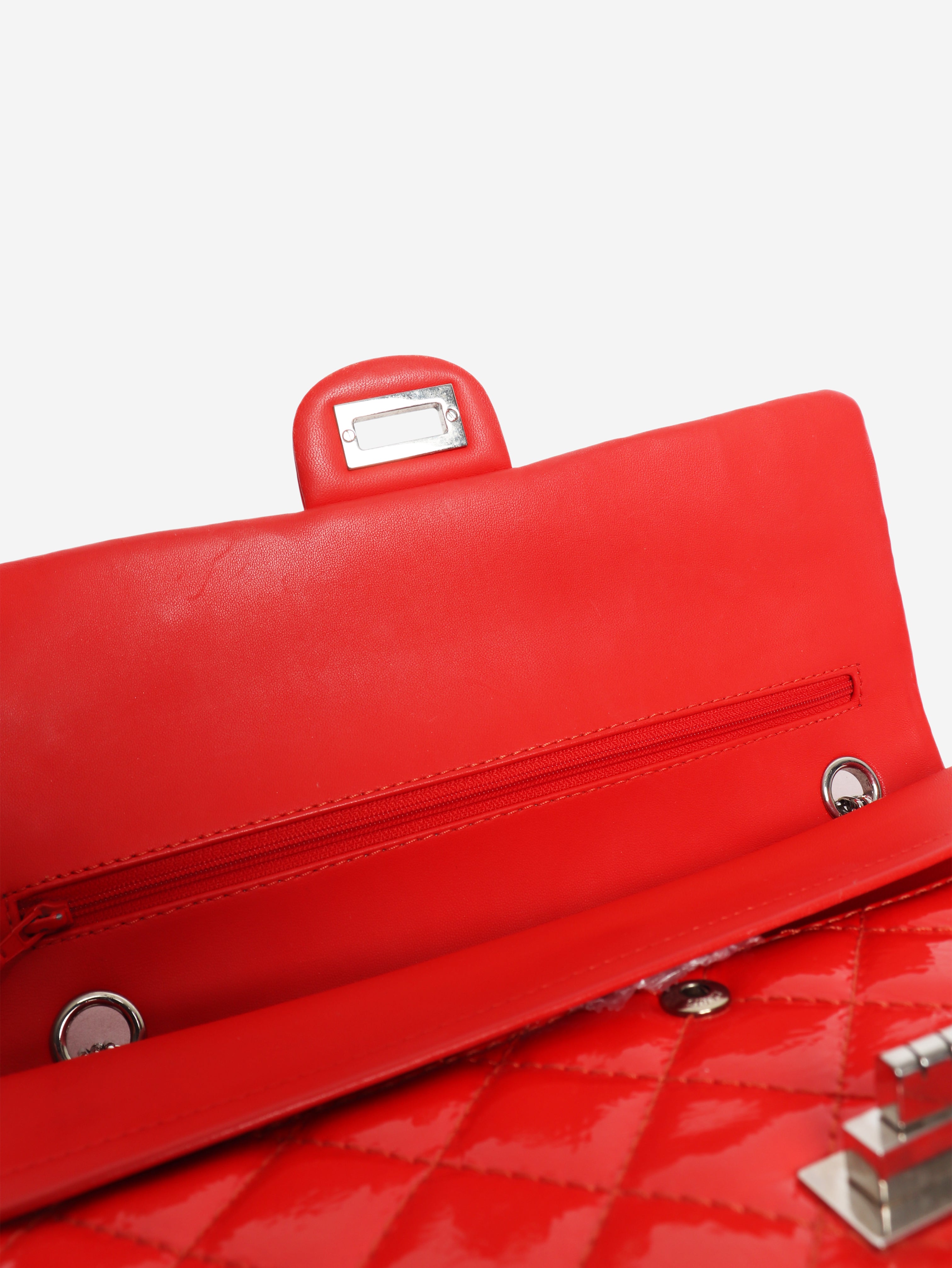 Red 2.55 reissue double flap bag