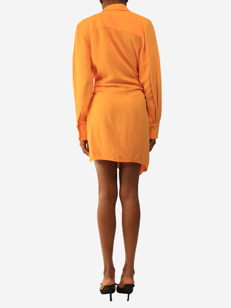 Orange mini wrap dress - size UK 6 Dresses Jacquemus 