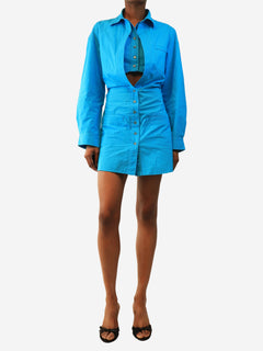 Blue Le Splash mini shirt dress - size UK 8 Dresses Jacquemus 