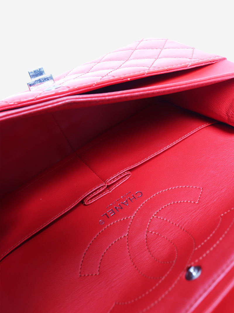 Red 2.55 reissue double flap bag