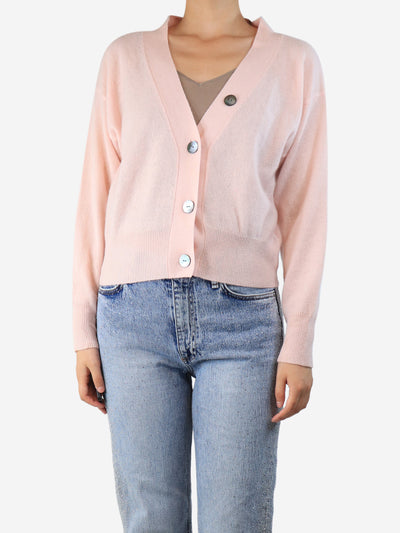 Pink cashmere cardigan - size UK 8 Knitwear Crush 