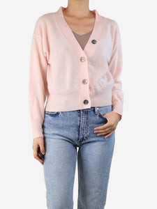 Crush Pink cashmere cardigan - size UK 8