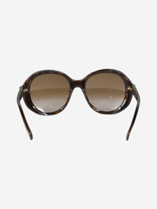 Gucci Gucci Brown round oversized tortoise shell sunglasses - size