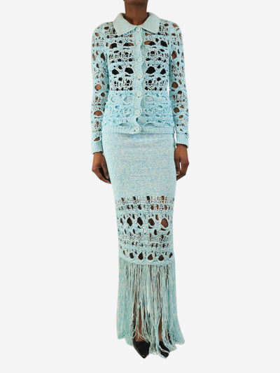 Blue woven shirt and skirt set - size XXS Sets Christopher Esber 