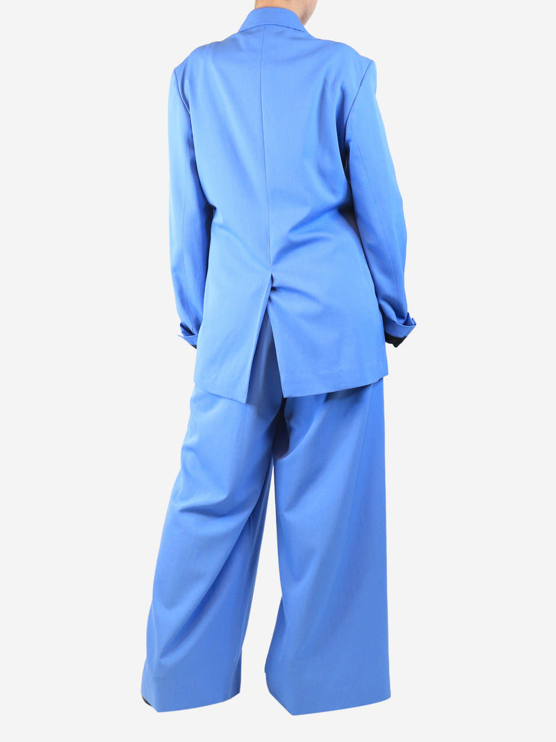 Blue wool two-piece suit set - size UK 12 Sets Dries Van Noten 