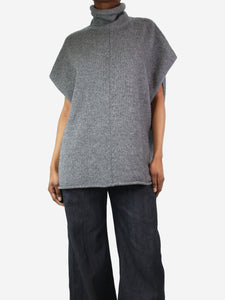Joseph Grey sleeveless high-neck oversized jumper - size XS