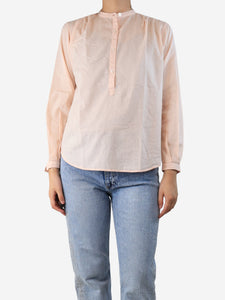 Aime Peach cotton blouse - size UK 8