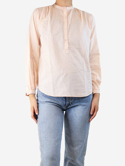 Peach cotton blouse - size UK 8 Tops Aime 