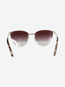 Valentino Gold frameless ombre sunglasses
