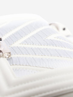 White 2016 small chevron lizard Boy bag