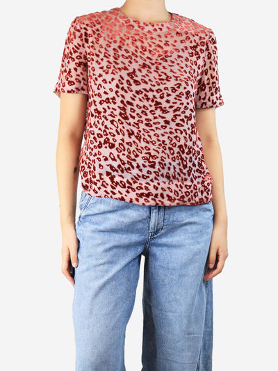 Pink and red velvet leopard print top - size S Tops Rag & Bone 