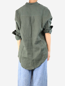 Asceno Khaki linen oversized shirt - size S