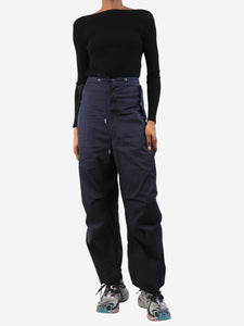 Dion Lee Blue cargo toggle trousers - size UK 4