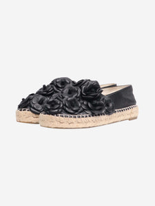 Chanel Black camellia espadrilles - size EU 37 (UK 4)