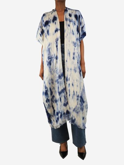 Blue and white Aline kaftan - One size Beachwear WEHVE 