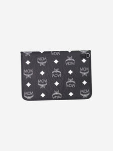MCM Black monogram leather pouch