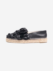 Chanel Black camellia espadrilles - size EU 37 (UK 4)