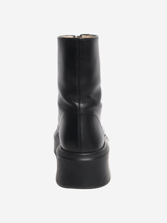 Black zip front leather boots - size EU 39 (UK 6) Boots The Row 