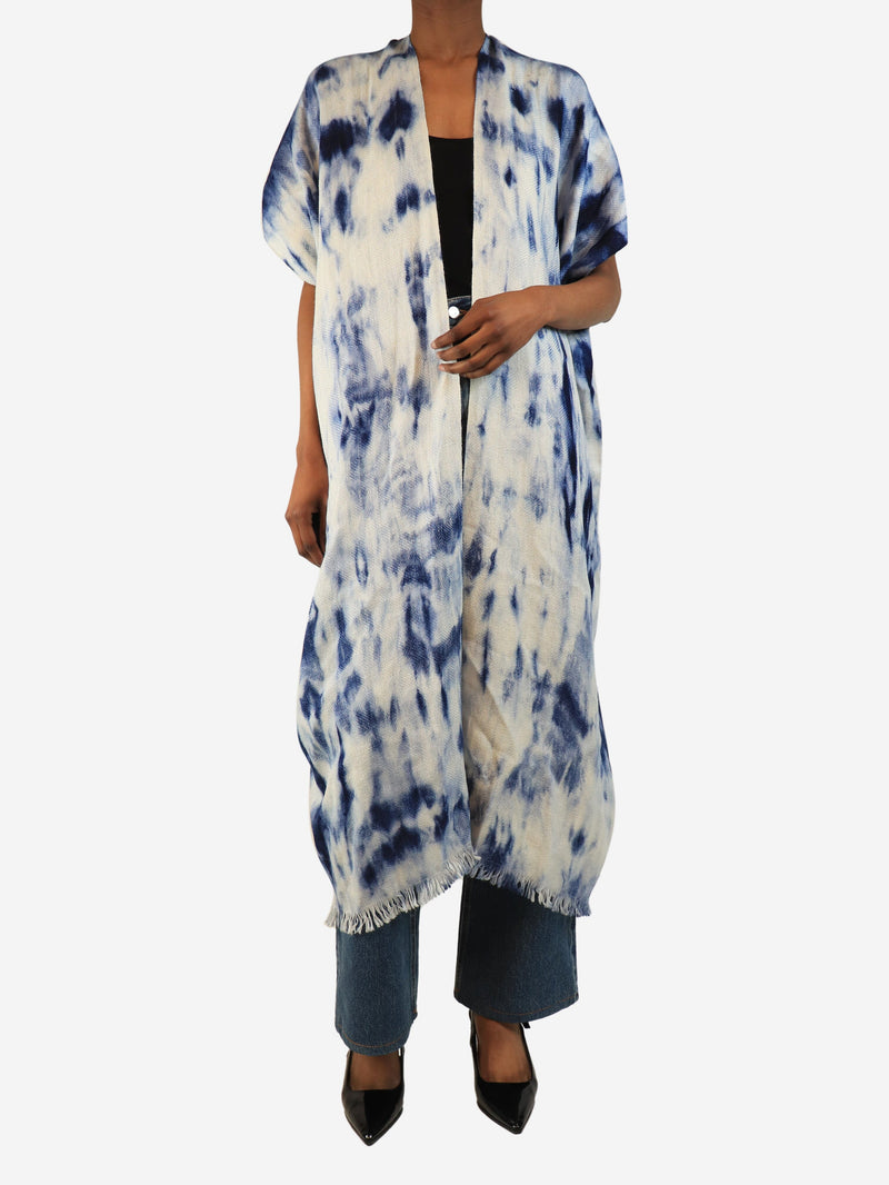 Blue and white Aline kaftan - One size Beachwear WEHVE 