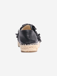 Chanel Black camellia espadrilles - size EU 37 (UK 4)