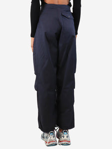 Dion Lee Blue cargo toggle trousers - size UK 4