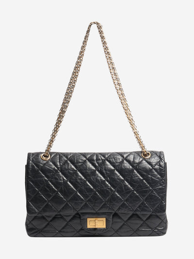 Black 2009 2.55 large lambskin quilted shoulder bag Shoulder bags Chanel 
