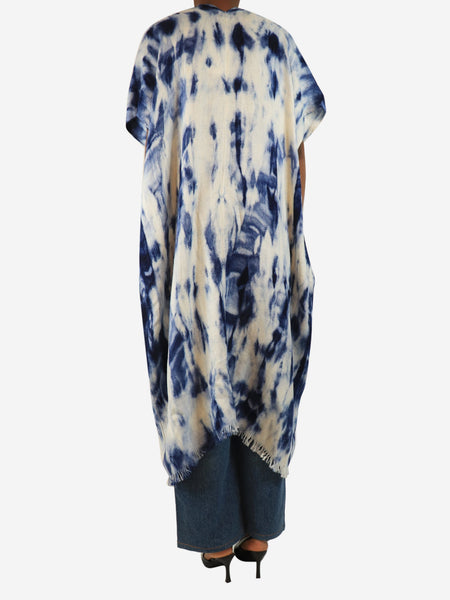 Blue and white Aline kaftan - One size alternate image