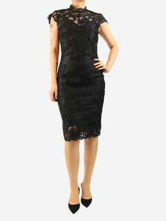 Black lace short sleeve dress - size UK 8 Dresses Staud 