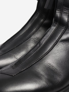 Black zip front leather boots - size EU 39 (UK 6) Boots The Row 