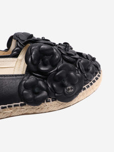 Chanel Black camellia espadrilles - size EU 37 (UK 4)