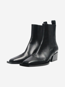 Dagmar Black square-toe Chelsea boots - size EU 38