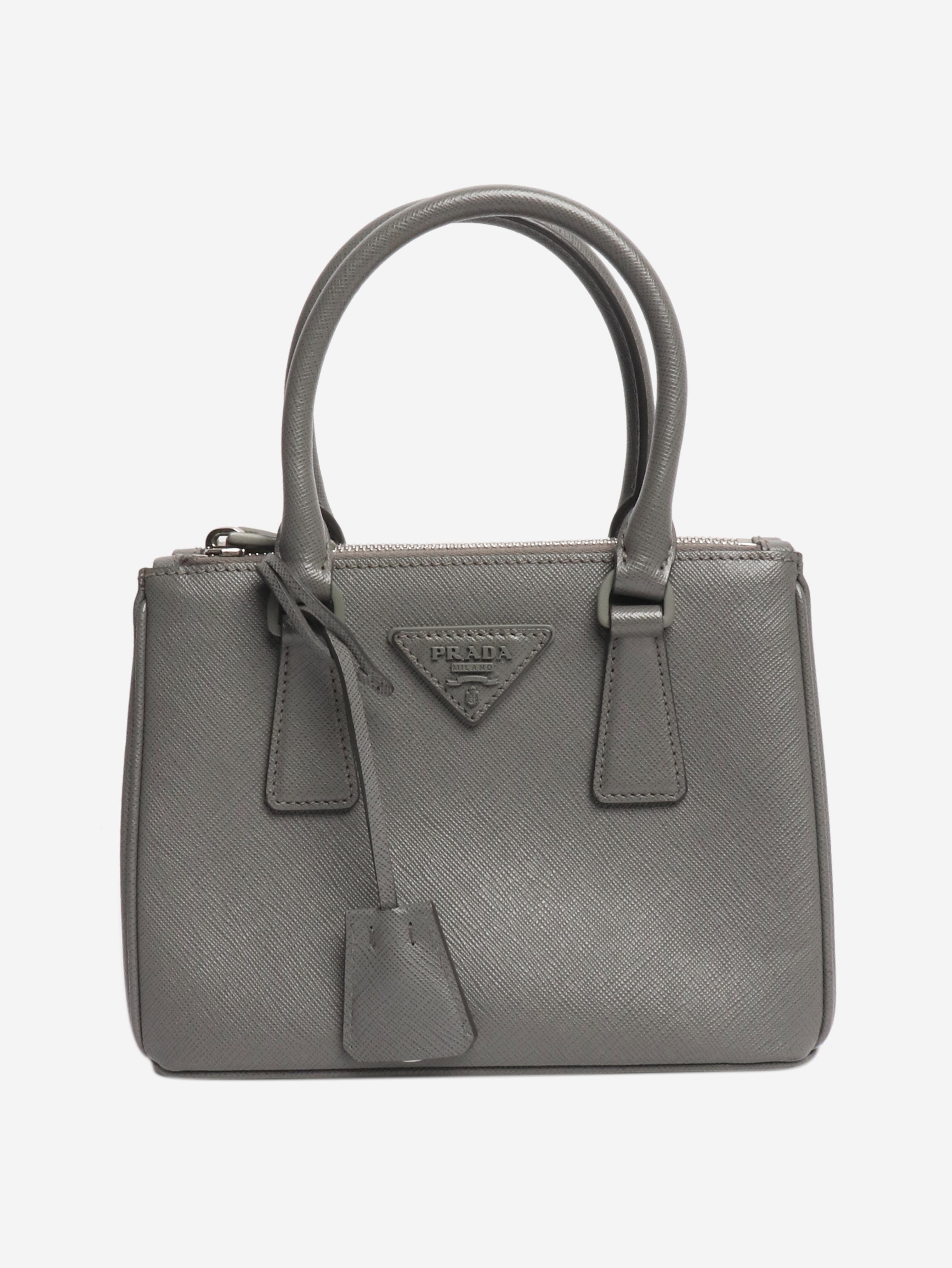 Grey mini Saffiano Galleria 2way bag Cross-body bags Prada 