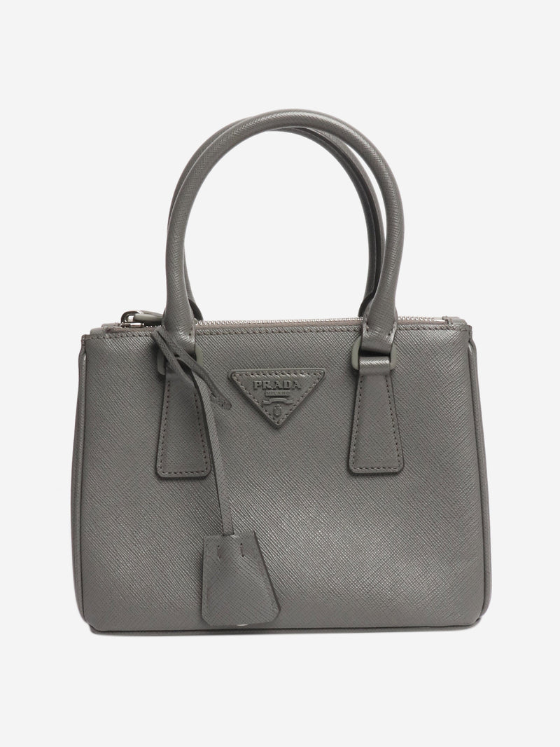 Grey mini Saffiano Galleria 2way bag Cross-body bags Prada 