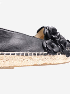 Chanel Black camellia espadrilles - size EU 37 (UK 4)