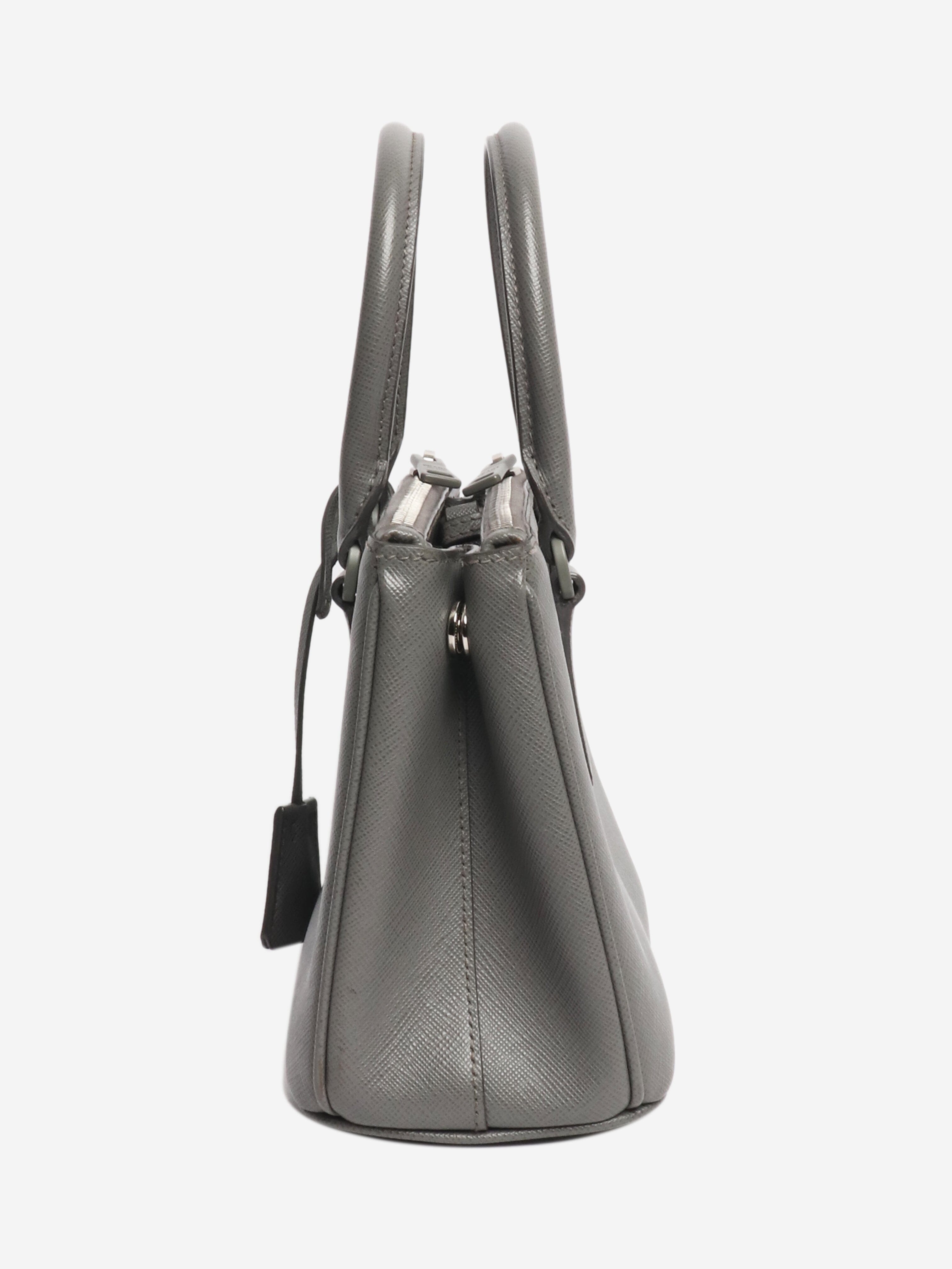 Grey mini Saffiano Galleria 2way bag Cross-body bags Prada 