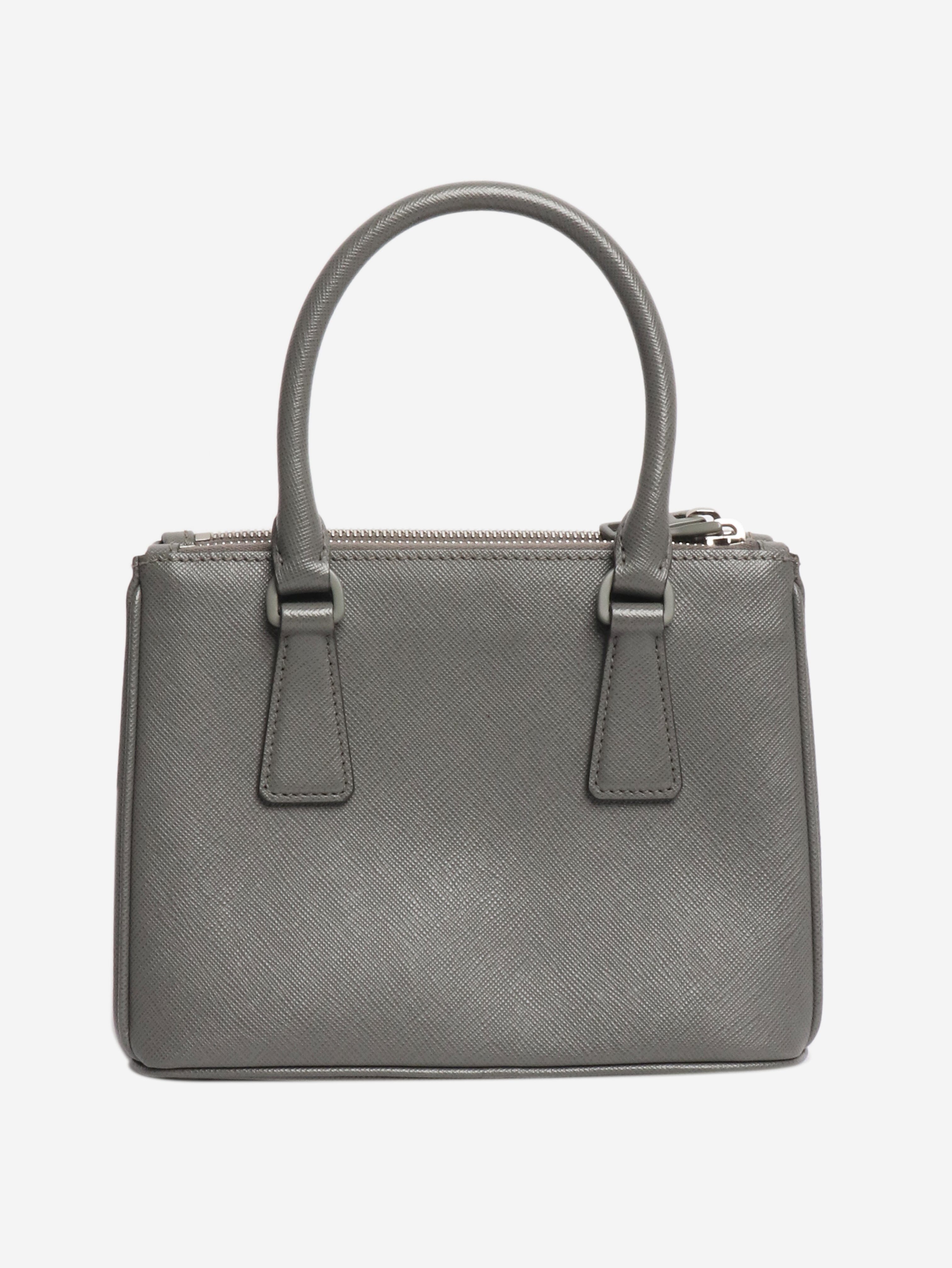 Grey mini Saffiano Galleria 2way bag Cross-body bags Prada 